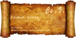 Csobai Viola névjegykártya